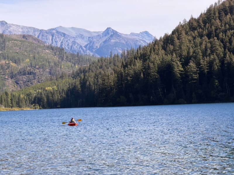 Kayaking on Lake Tyaughton, Tyax, BC. Image © PlanetSKI